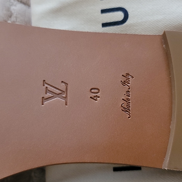 Louis VUITTON WILD AT HEART CREME GIANT MONOGRAM MULE SANDAL SIZE 40EU=10US BOX - Picture 8 of 16